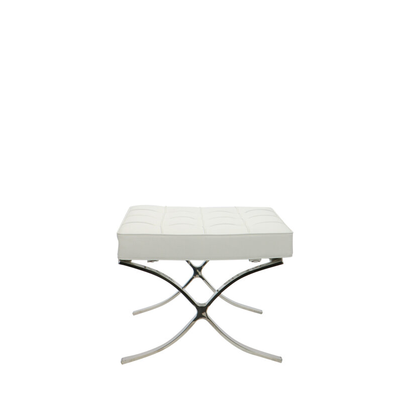 Barcelona chair Barcelona Chair Ottoman Hvid