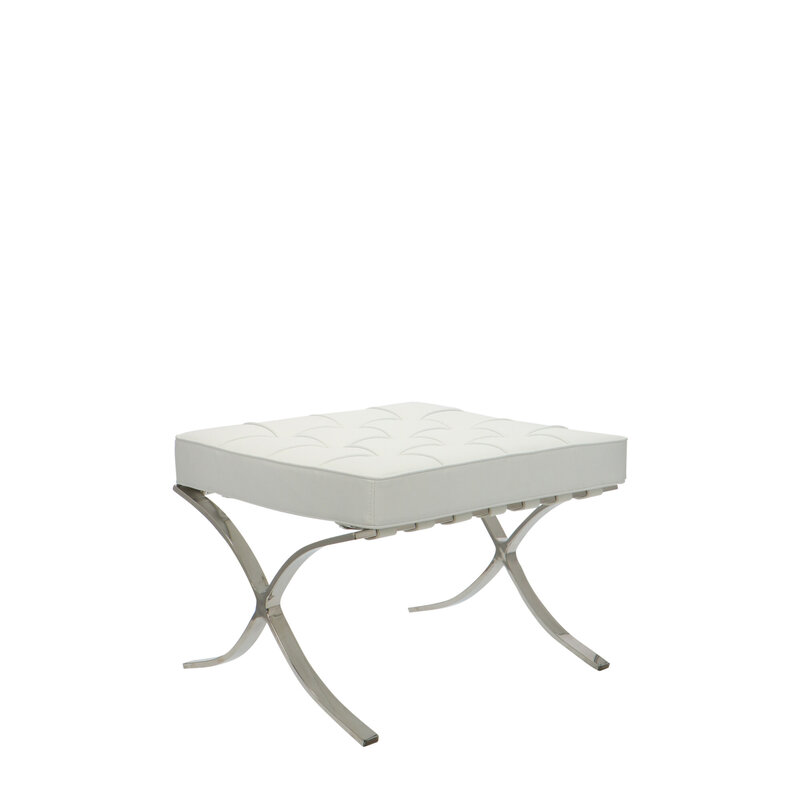 Barcelona chair Barcelona Chair Ottoman Vit