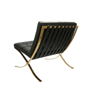 Barcelona chair Barcelona Chair Premium Gold Edition Black