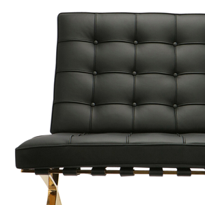 Barcelona chair Chaise Barcelona Premium Gold Edition Noir