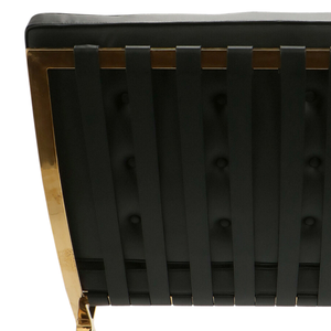 Barcelona chair Barcelona Chair Premium Gold Edition Black