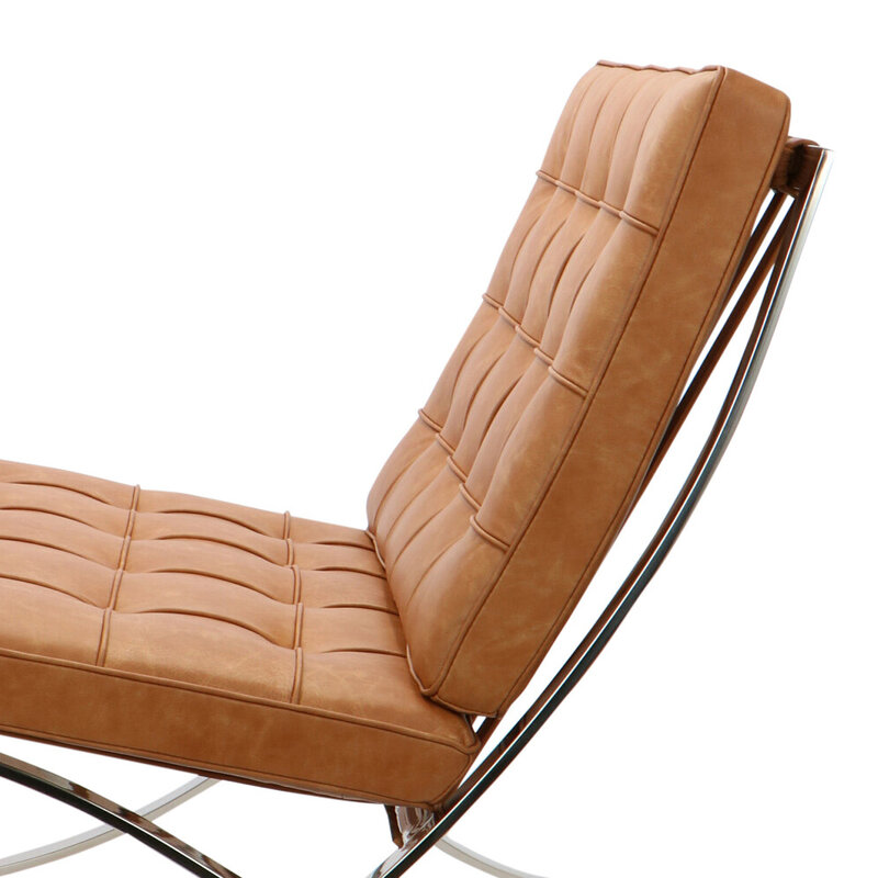 Chaise Barcelona Premium Vintage Cognac Barcelona chair Chaise Barcelona Premium Vintage Cognac