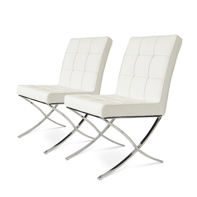 Barcelona chair Chaise Barcelona Crème (2 x)