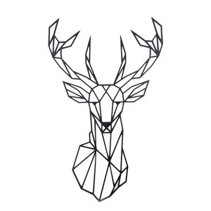 POPfurniture Deer Geometrical | MDF | Black L