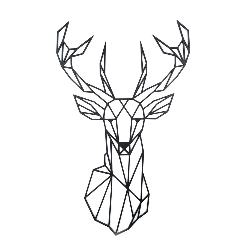 Deer Geometrical | MDF | Black M POPfurniture Deer Geometrical | MDF | Black M