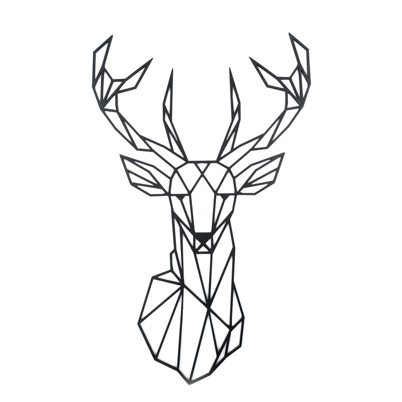 Deer Geometrical | MDF | Black XL POPfurniture Deer Geometrical | MDF | Black XL