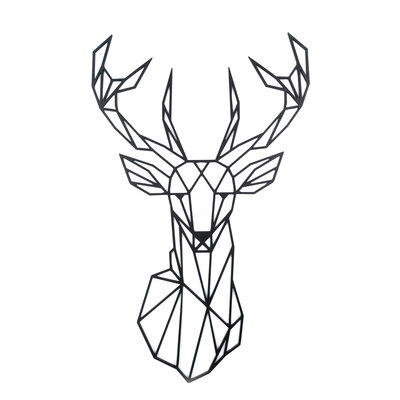 Deer Geometrical | MDF | Black XL
