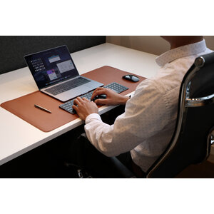 POPfurniture Deskmate Brown