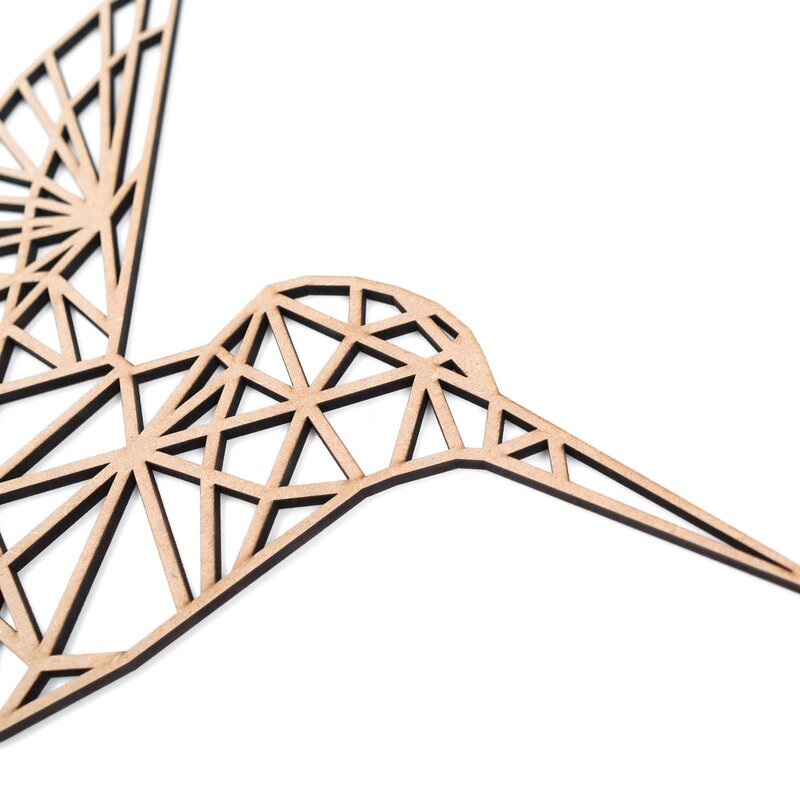 POPfurniture Colibri Géométrique | MDF | Couleur du bois XL