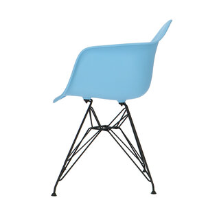 POPfurniture POP Stuhl DAR Schwarzes Untergestell Blau