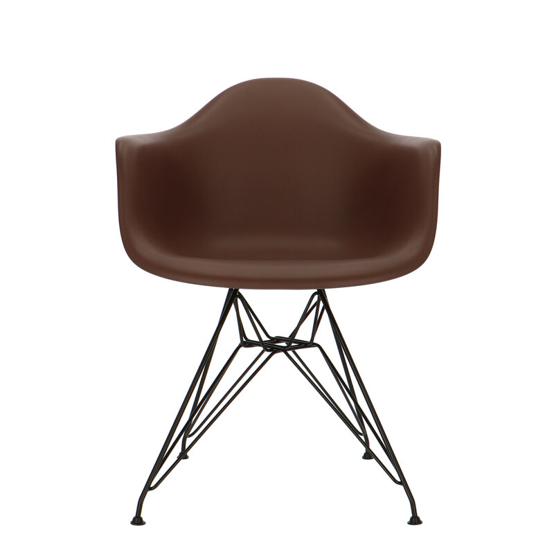 POPfurniture POP Stuhl DAR Schwarzes Untergestell Braun