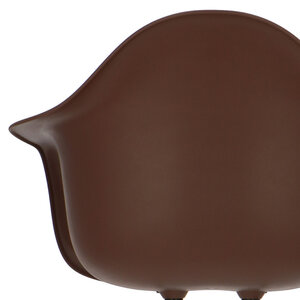 POPfurniture POP Stuhl DAR Schwarzes Untergestell Braun