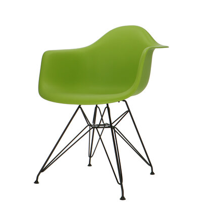 POPfurniture Chaise POP DAR Pieds Noirs Vert Chaise POP DAR Pieds Noirs Vert