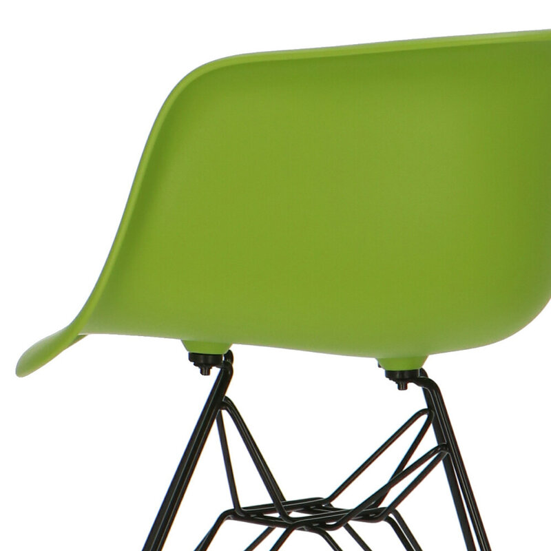 POPfurniture POP Stuhl DAR Schwarzes Untergestell Grün