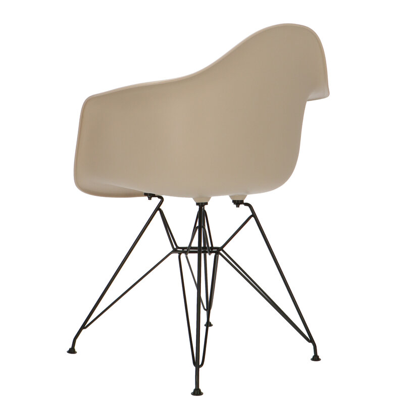 POPfurniture POP Stuhl DAR Schwarzes Untergestell Greige