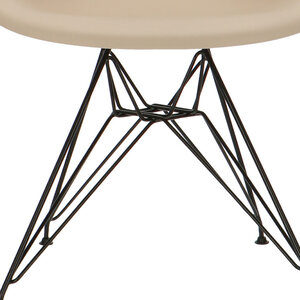 POPfurniture POP Stuhl DAR Schwarzes Untergestell Greige