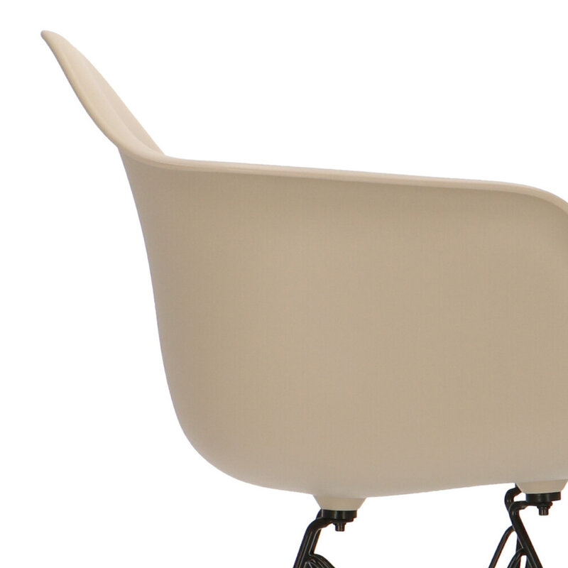 POPfurniture Chaise POP DAR Pieds Noirs Greige