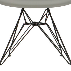 POPfurniture Chaise POP DAR Pieds Noirs Gris