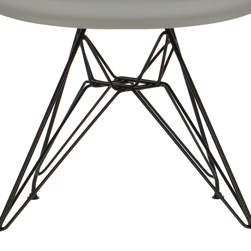 POPfurniture Chaise POP DAR Pieds Noirs Gris