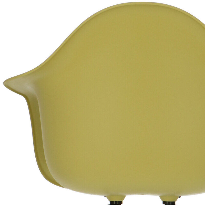 POPfurniture Chaise POP DAR Pieds Noirs Vert olive