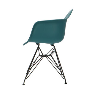 POPfurniture POP Stuhl DAR Schwarzes Untergestell Petrolblau