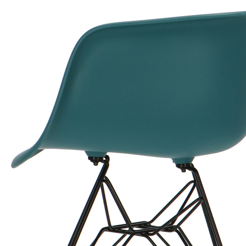 POPfurniture POP Stuhl DAR Schwarzes Untergestell Petrolblau