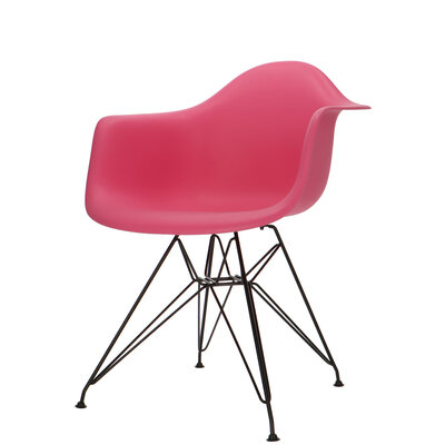 POP Stuhl DAR Schwarzes Untergestell Rosa