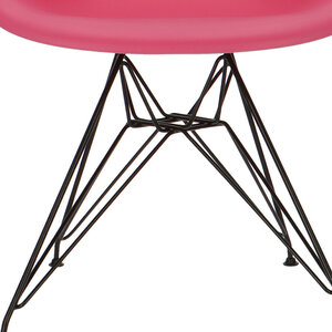 POPfurniture Chaise POP DAR Pieds Noirs Rose