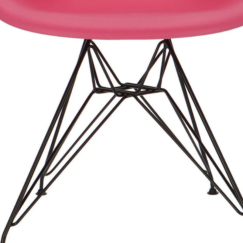 POPfurniture POP Stol DAR Sort Chassis Lyserød