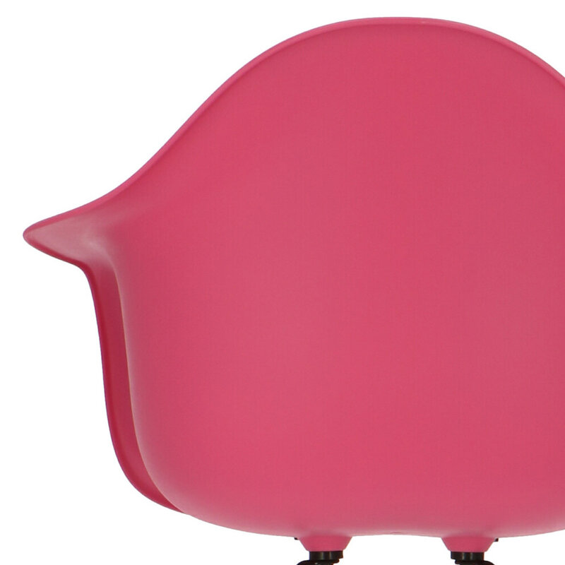 POPfurniture Chaise POP DAR Pieds Noirs Rose