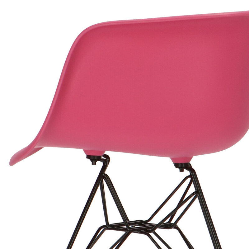 POPfurniture POP Stol DAR Sort Chassis Lyserød