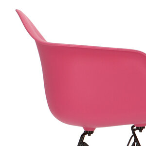 POPfurniture Chaise POP DAR Pieds Noirs Rose
