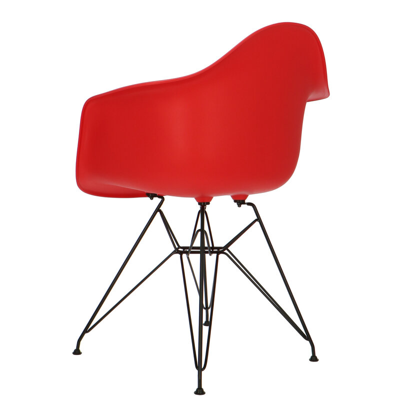 POPfurniture POP Stuhl DAR Schwarzes Untergestell Rot