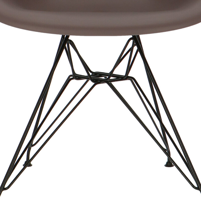 POPfurniture POP Stuhl DAR Schwarzes Untergestell Taupe