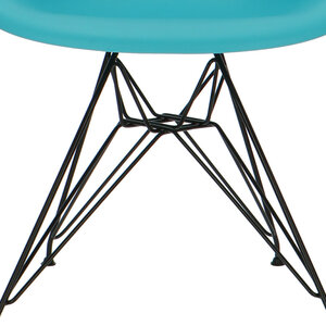 POPfurniture POP Chair DAR Black Base Turquoise