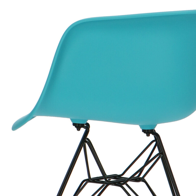 POPfurniture POP Stuhl DAR Schwarzes Untergestell Türkis