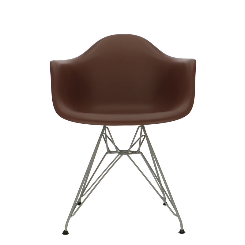 POPfurniture Chaise POP DAR Pieds Gris Brun