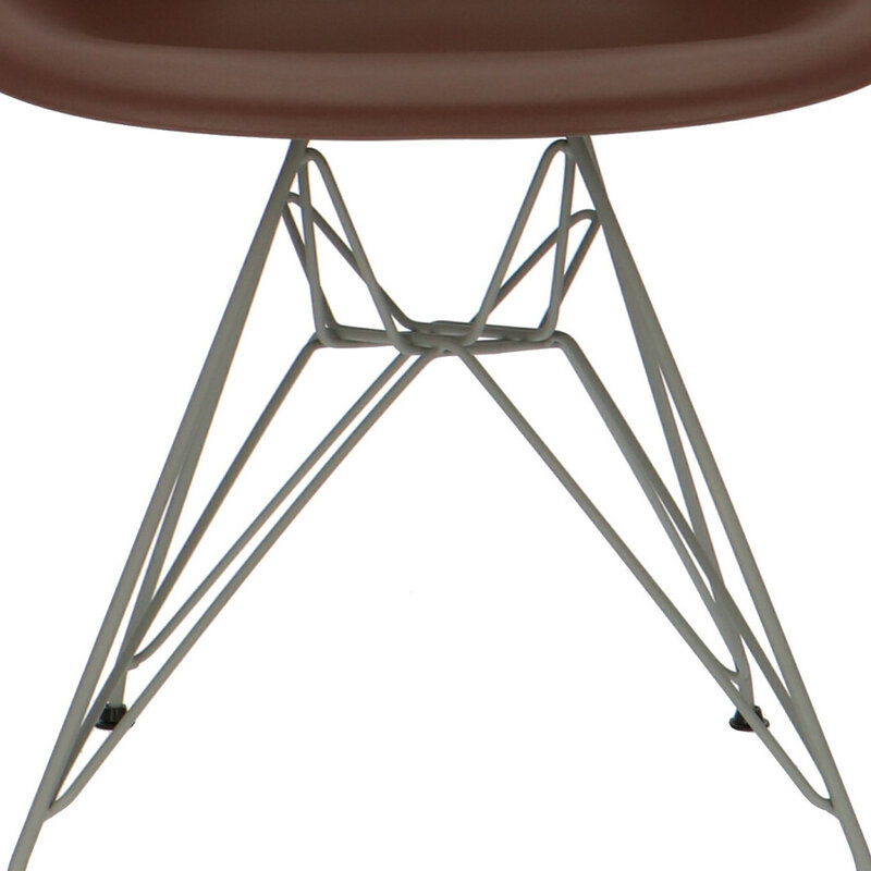 POPfurniture POP Chair DAR Grey Base Brown