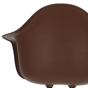 POPfurniture POP Chair DAR Grey Base Brown