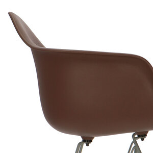 POPfurniture POP Stuhl DAR Graues Untergestell Braun