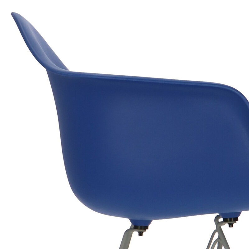 POPfurniture POP Stuhl DAR Graues Untergestell Dunkelblau