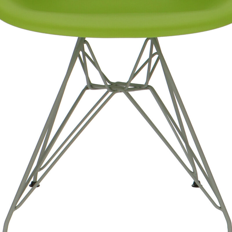 POPfurniture POP Stuhl DAR Graues Untergestell Grün