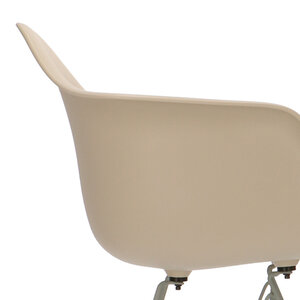 POPfurniture Chaise POP DAR Pieds Gris Greige