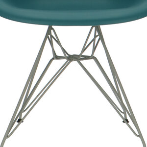 POPfurniture POP Stuhl DAR Graues Untergestell Petrolblau