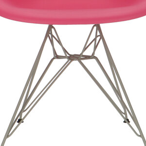 POPfurniture POP Stuhl DAR Graues Untergestell Rosa