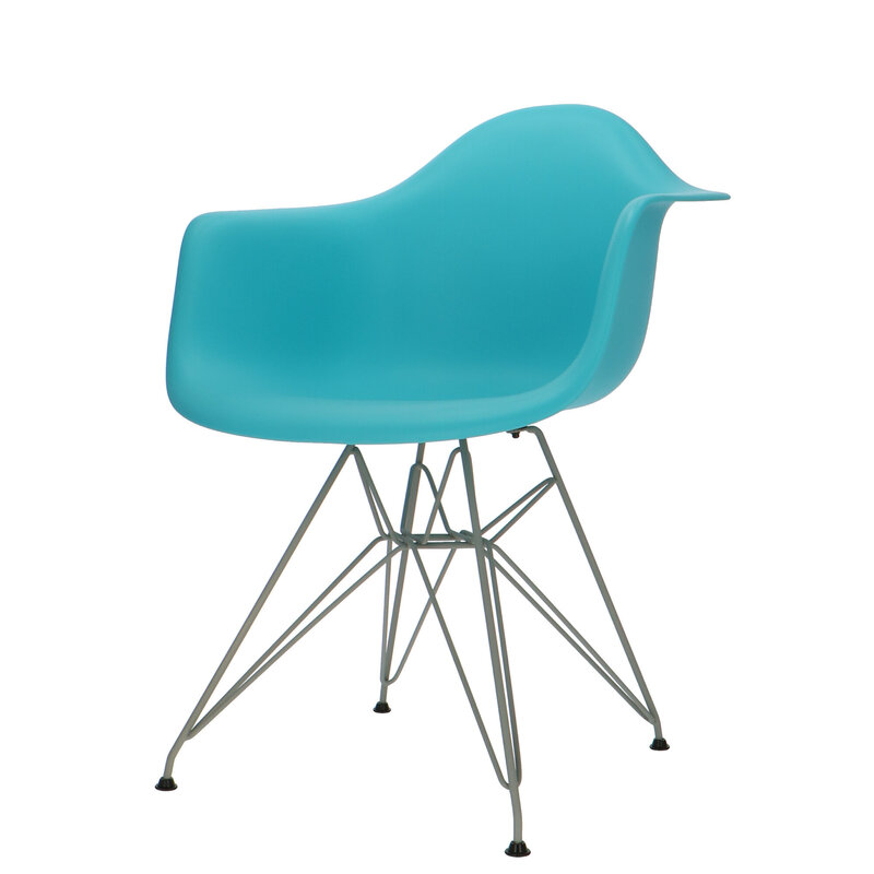 POPfurniture Chaise POP DAR Pieds Gris Turquoise