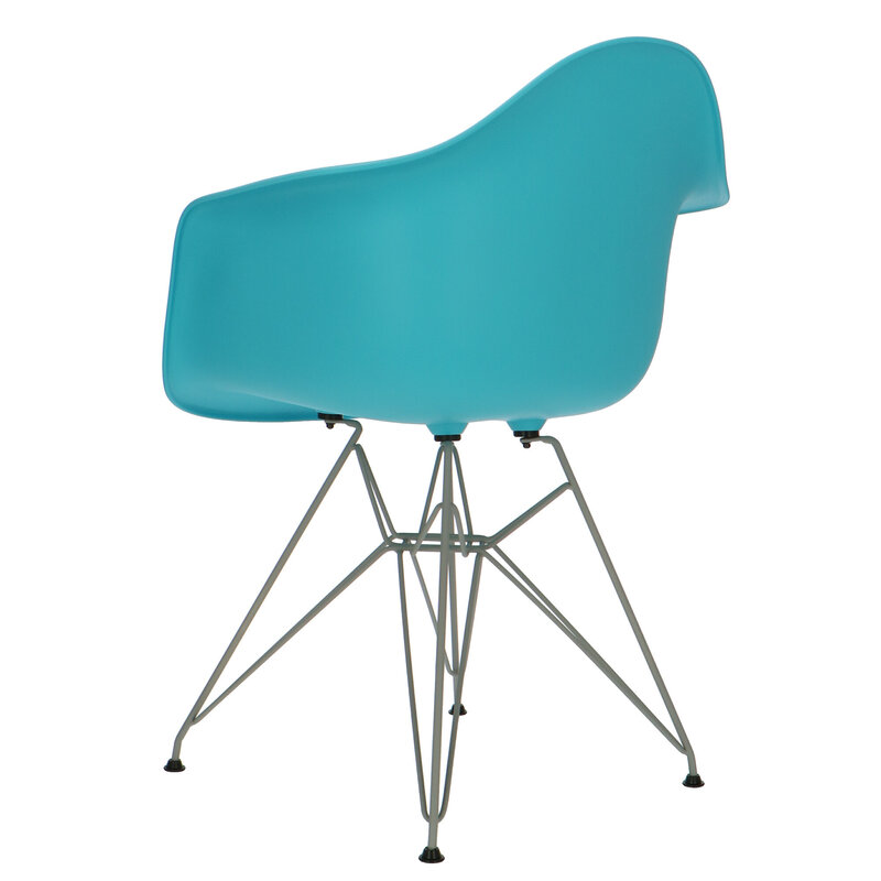 POPfurniture Chaise POP DAR Pieds Gris Turquoise