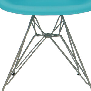 POPfurniture Chaise POP DAR Pieds Gris Turquoise