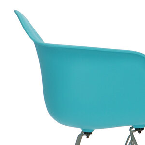 POPfurniture Chaise POP DAR Pieds Gris Turquoise