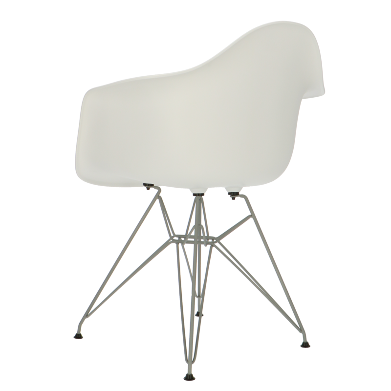 POPfurniture POP Stuhl DAR Graues Untergestell Weiß